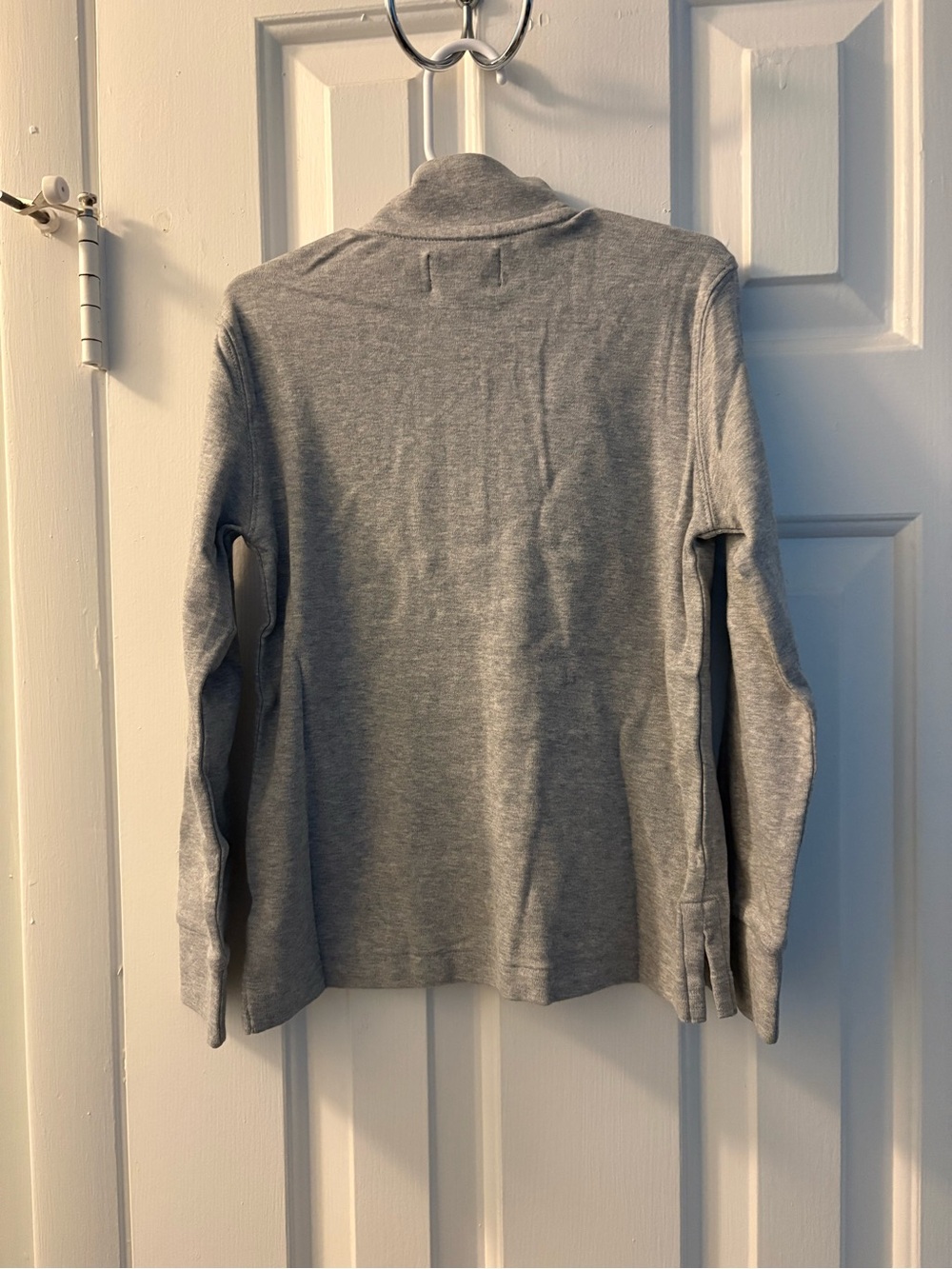 Ralph Lauren Polo Kids Grey Quarter Zip Cotton Sweater - Picture 3 of 5